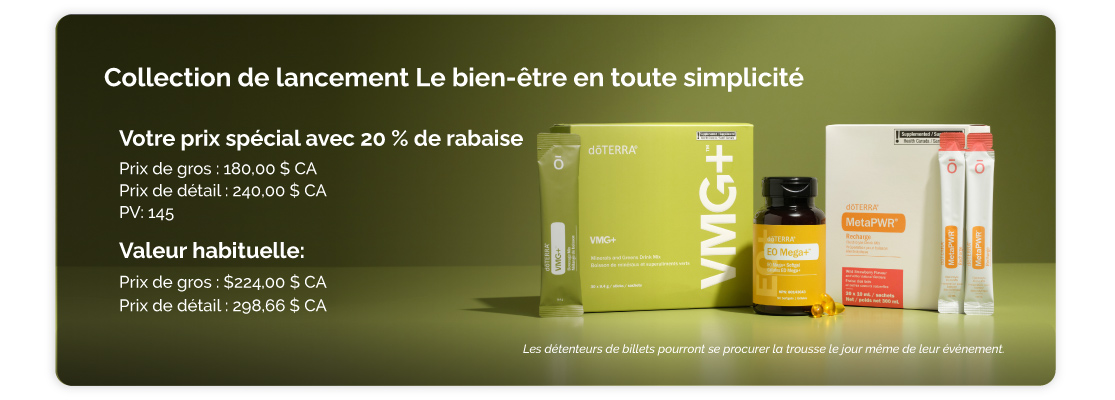 Trousse de lancement Le bien-être en toute simplicité