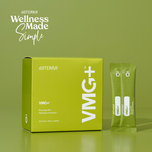 VMG+ with Wellness Made Simple with Wording and green background