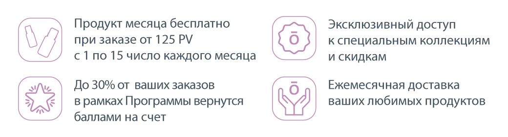 Продукт месяца бесплатно, специальные предложения и скидки, 30% вернутся баллами, ежемесячная доставка