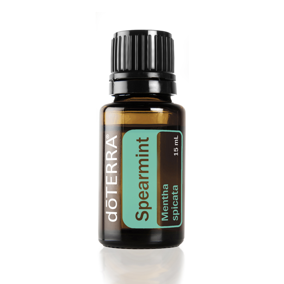 Bottle of doTERRA Spearmint oil. What can you use Spearmint oil for? Spearmint oil can be used to promote fresh breath, to add flavor when cooking, or to reduce occasional stomach upset.