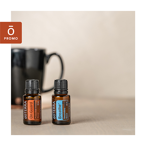 A previous BOGO offering including On Guard and Breathe essential oils