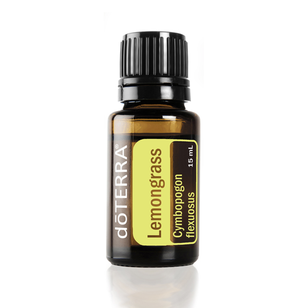 Bottle of doTERRA lemongrass essential oil. Wondering how to use lemongrass oil? Keep reading to learn about all of the benefits and uses of lemongrass essential oil.
