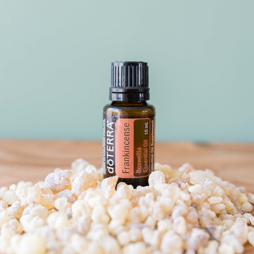 Frankincense oil bottle with frankincense resin. How do you use Frankincense essential oil? This essential oil can be used in a variety of ways—for skin, emotions, and internal health benefits.