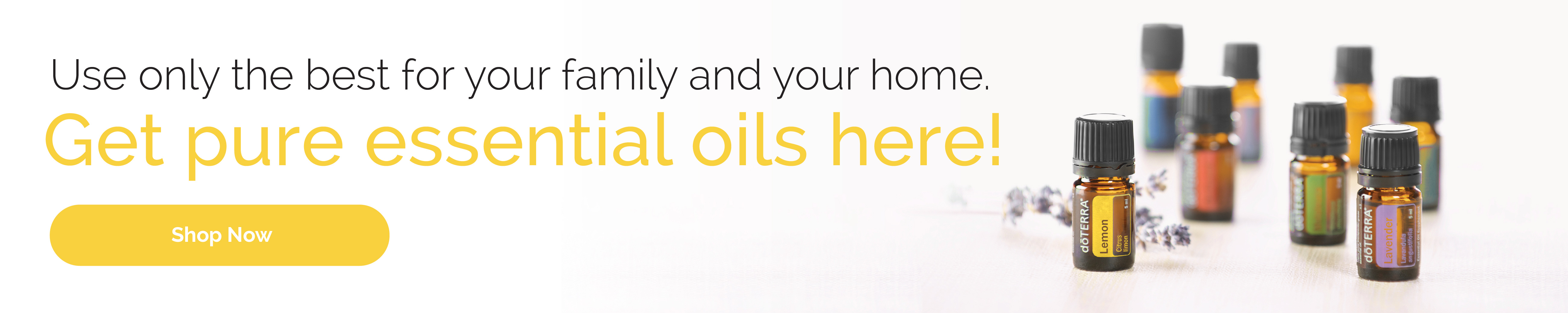 Use only the best for your family and your home我. Get pure essential oils here!
