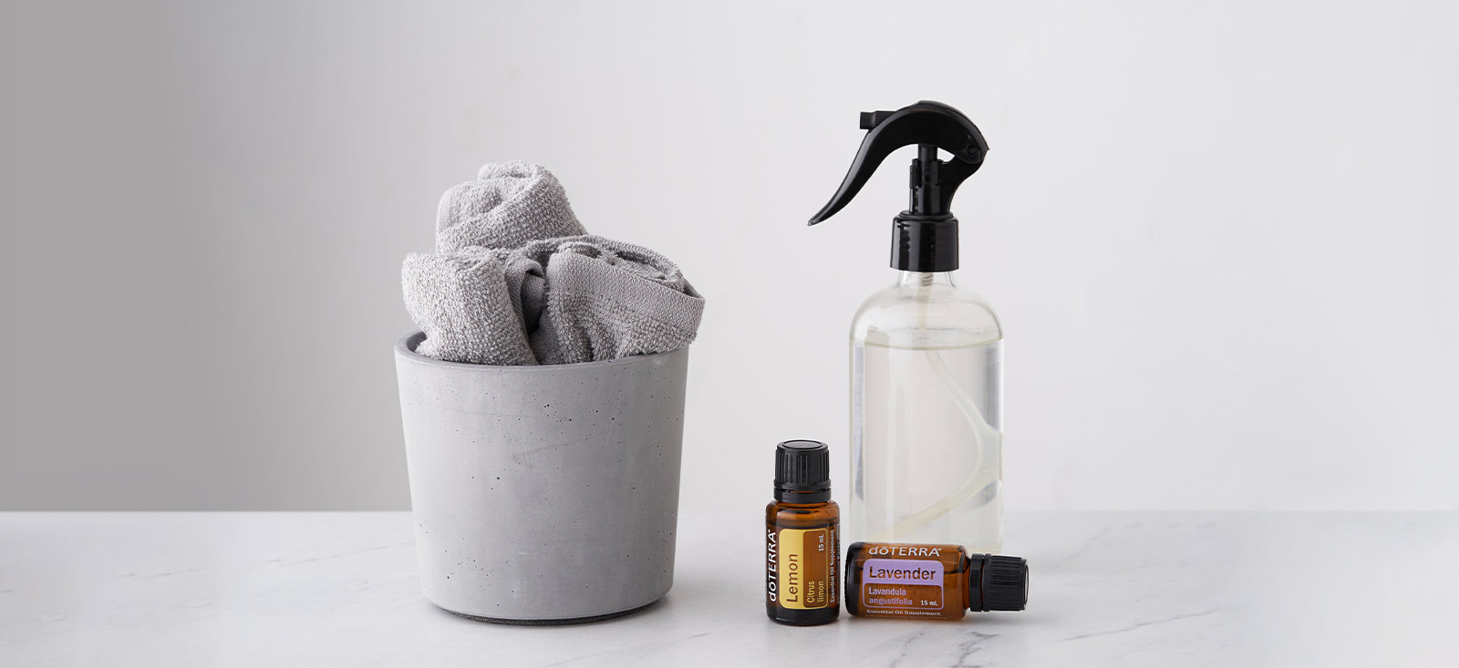 Essential Oils, Spray and a fabric rag