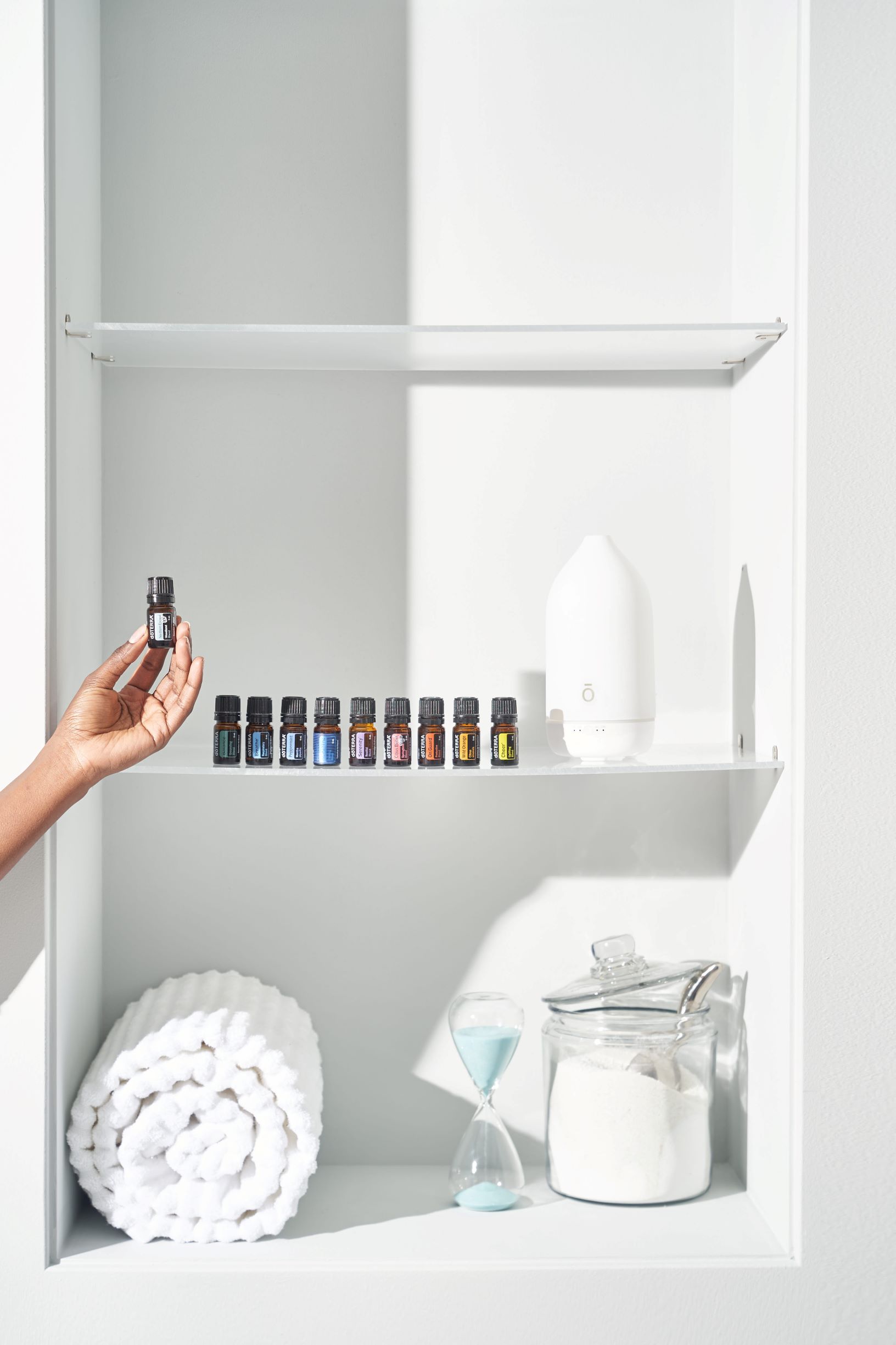 Aroma Essentials Collection in Cabinet