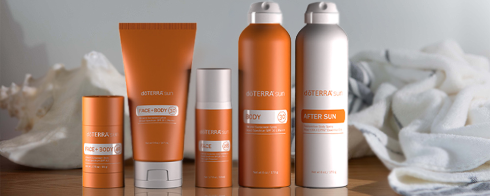 doTERRA sun products: face and body, body, and after sun