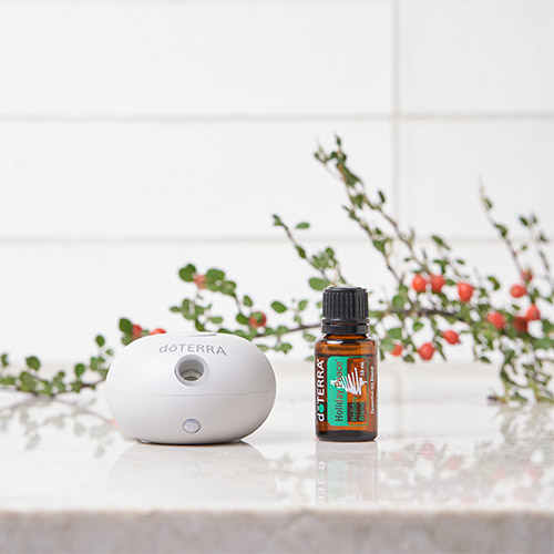 Bubble diffuser and doTERRA Holiday Peace Essential Oil
