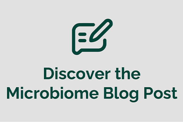 An image of a blog icon with the text: Discover Microbiome Blog Post