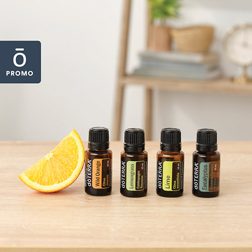 Lemongrass, Lime, Wild Orange, and Eucalyptus Essential Oils