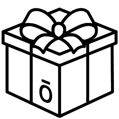 A gift box icon