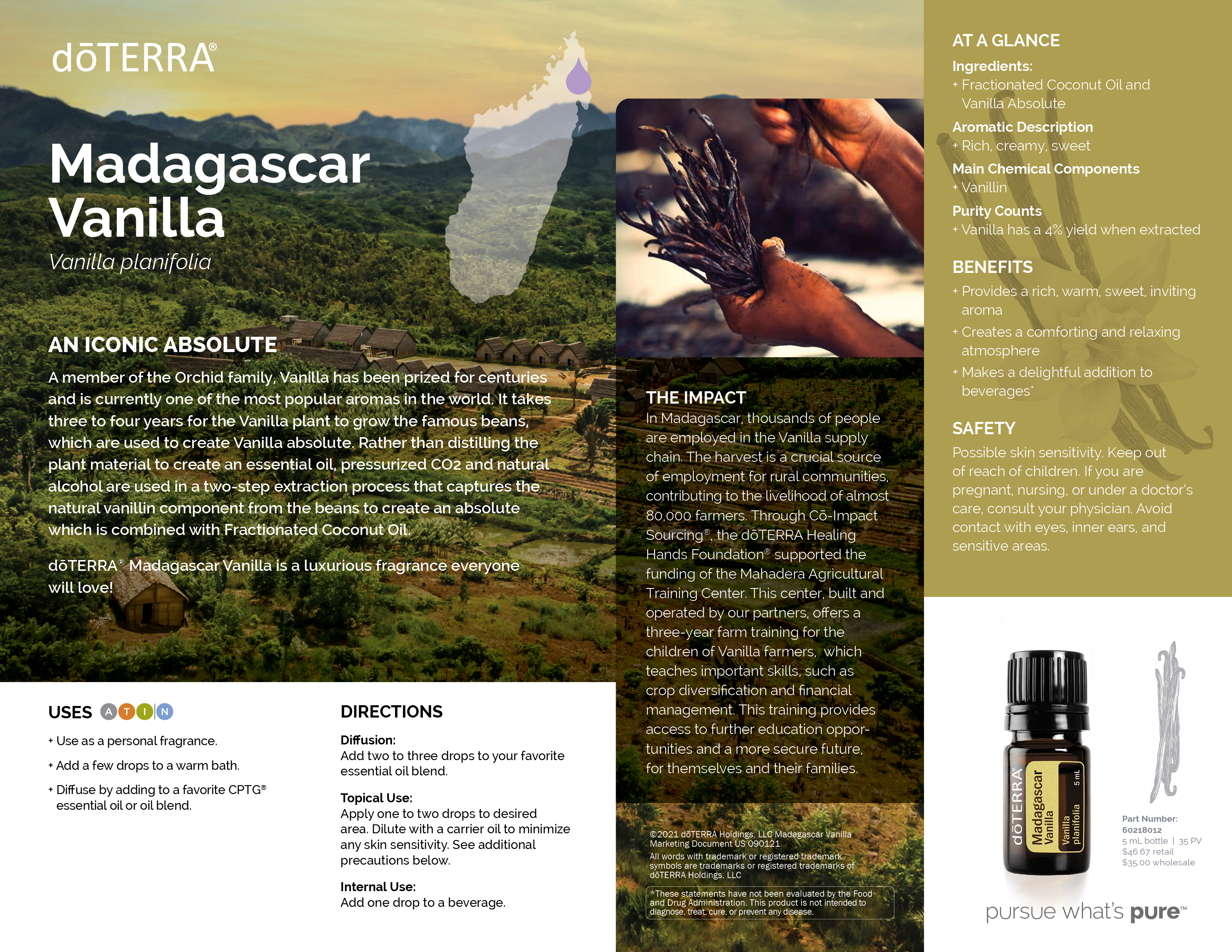 Madagascar Vanilla Absolute 5 ml. essential oil - Bliz Wellness