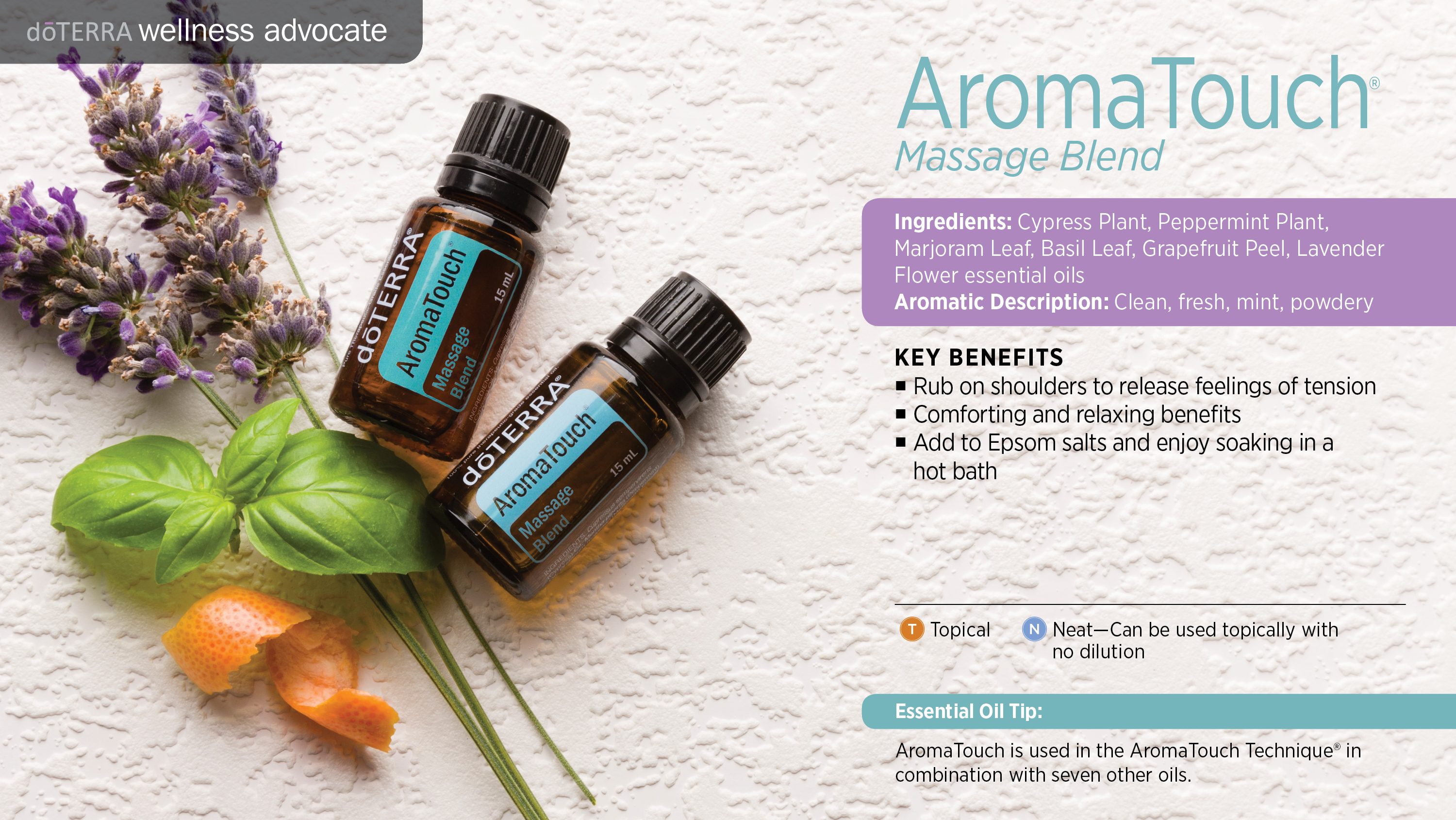 doTERRA AromaTouch Massage Blend Uses with Recipes