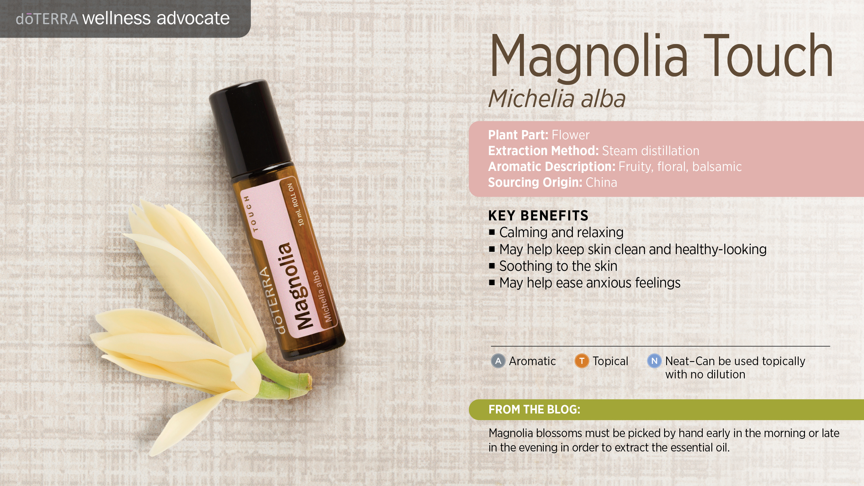 doTERRA Magnolia Touch  dōTERRA Essential Oils